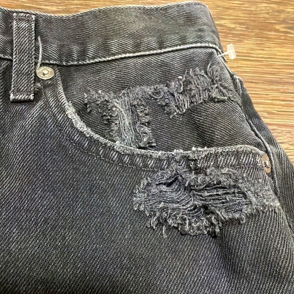 AGOLDE Quinn Distressed Denim Mini Skirt - Picture 7 of 12